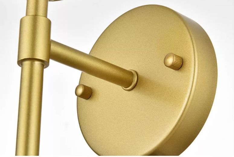 Elegant Lighting Ansley 1 light Brass and frosted white Bath Sconce