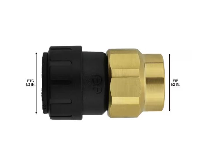 SharkBite ProLock 1/2 in. x 1/2 in. Push-to-Connect Plastic FIP Female Adapter Fitting
