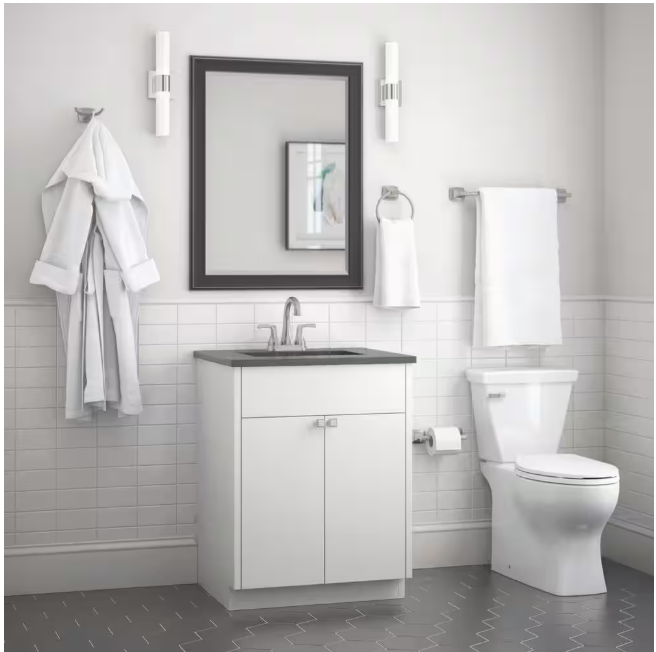 Delta Portwood Double Towel Hook Bath Hardware Accessory in Brushed Nickel