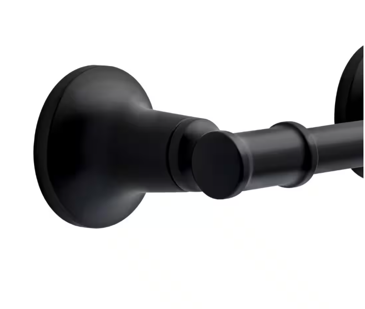 Delta Chamberlain Wall Mount Pivot Arm Toilet Paper Holder Bath Hardware Accessory in Matte Black