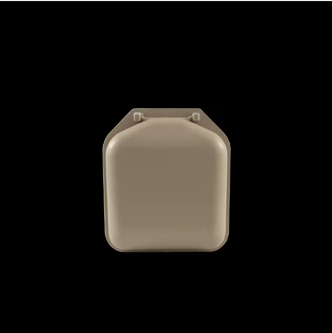 NO-PEST VENT 4 in. Low Profile Dual Door Wall Vent in Tan