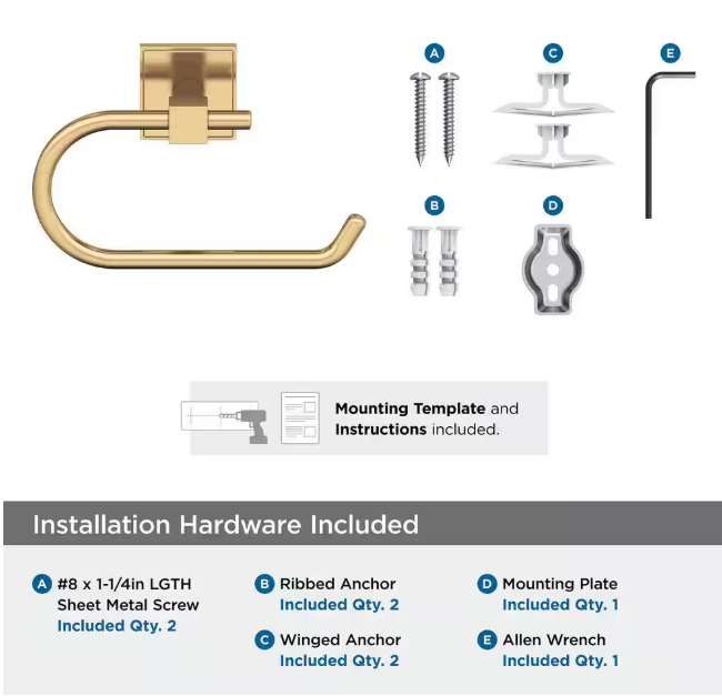 Amerock Appoint 7-1/16 in. (179 mm) L Single Post Toilet Paper Holder in Champagne Bronze