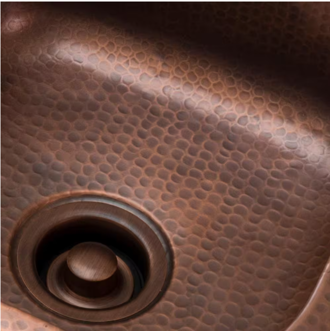SINKOLOGY SinkSense 3.5 in. Disposal Flange Drain with Stopper in Antique Copper