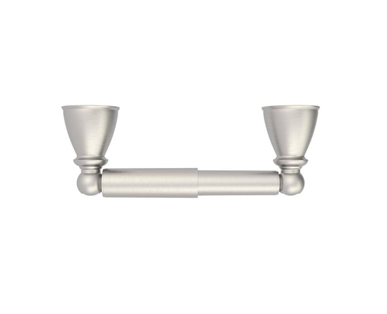 Glacier Bay Lisbon Wall Mounted Spring Double Post Toilet Paper Holder in Brushed Nickel Finish