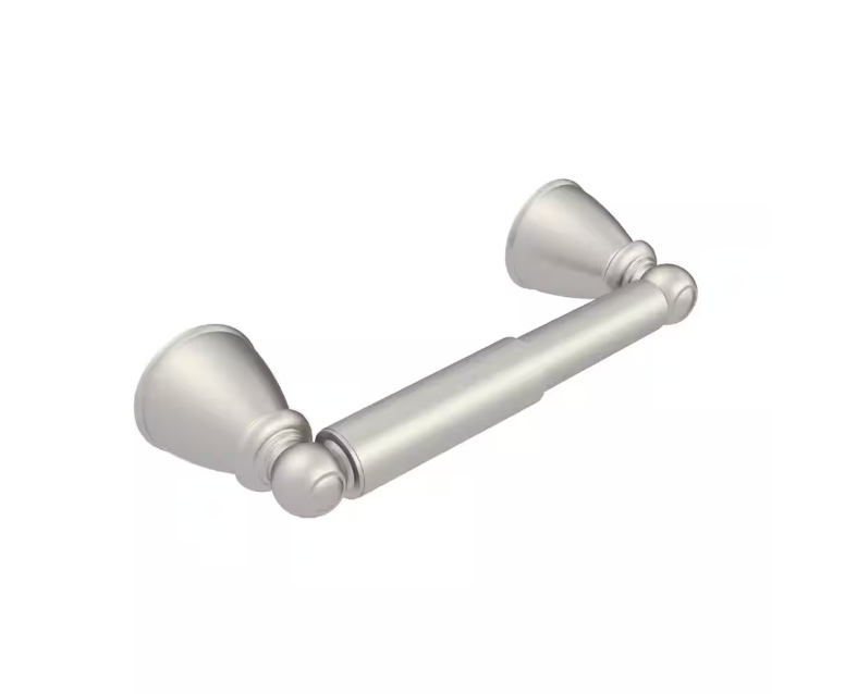Glacier Bay Lisbon Wall Mounted Spring Double Post Toilet Paper Holder in Brushed Nickel Finish