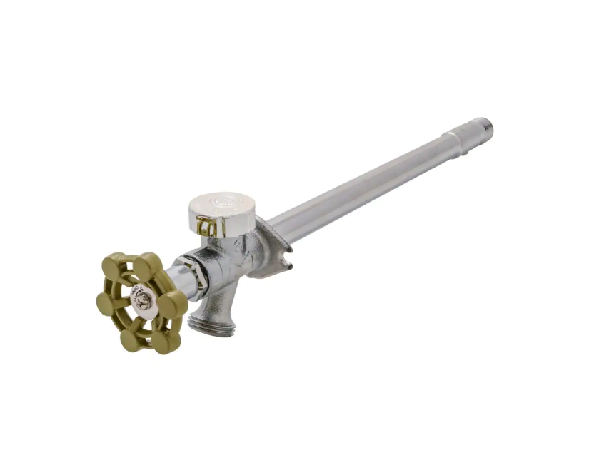 Everbilt 1/2 in. x 3/4 in. x 10 in. MPT x SWT x MHT Brass Anti-Siphon Frost Free Sillcock Valve with Multi-Turn Operation