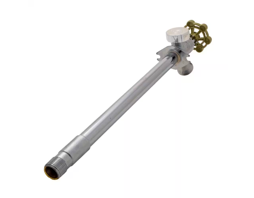 Everbilt 1/2 in. x 3/4 in. x 10 in. MPT x SWT x MHT Brass Anti-Siphon Frost Free Sillcock Valve with Multi-Turn Operation