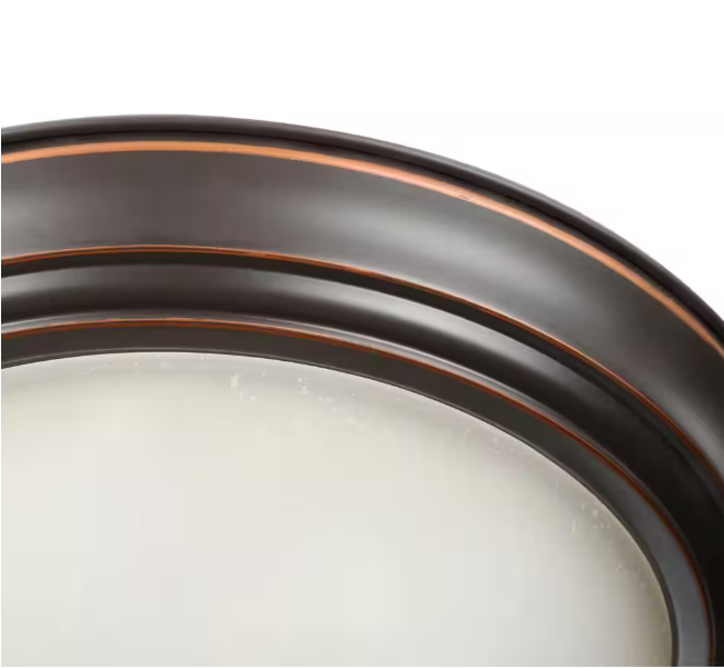 13 in. 2-Light Oil Rubbed Bronze Flush Mount