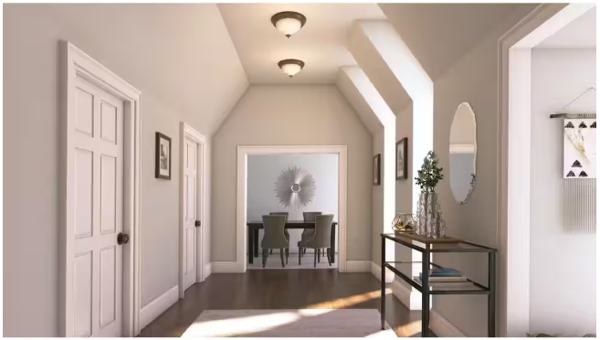 Hampton Bay 11 in. 2-Light Oil-Rubbed Bronze Flush Mount with Frosted Swirl Glass Shade