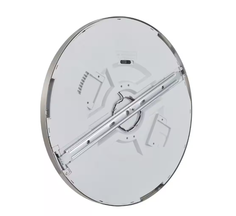 Commercial Electric 15 in. Brushed Nickel New Ultra-Low Profile Integrated LED Flush Mount 5CCT (2-Pack)