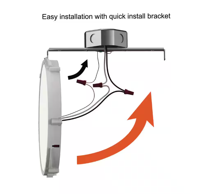 Commercial Electric 15 in. Brushed Nickel New Ultra-Low Profile Integrated LED Flush Mount 5CCT (2-Pack)