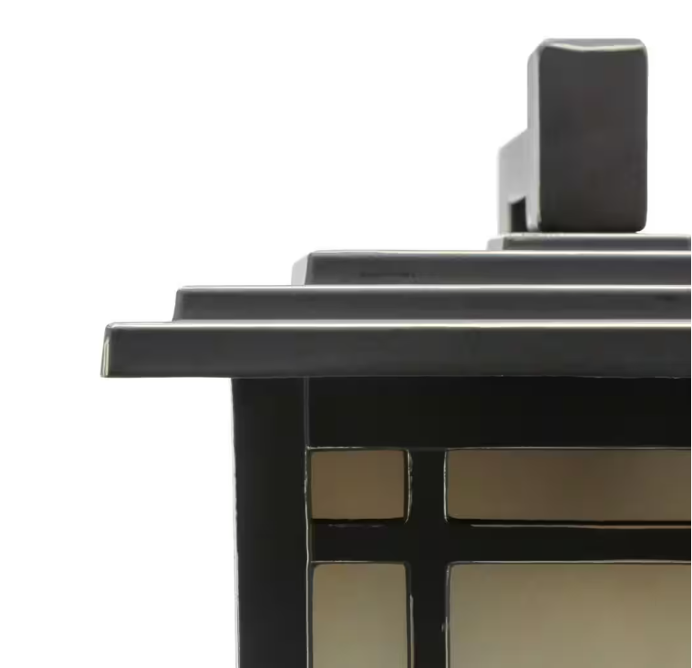 Home Decorators Collection Port Oxford 8.12 in. 1-Light Oil-Rubbed Chestnut Hardwired Outdoor Wall Light Lantern Sconce