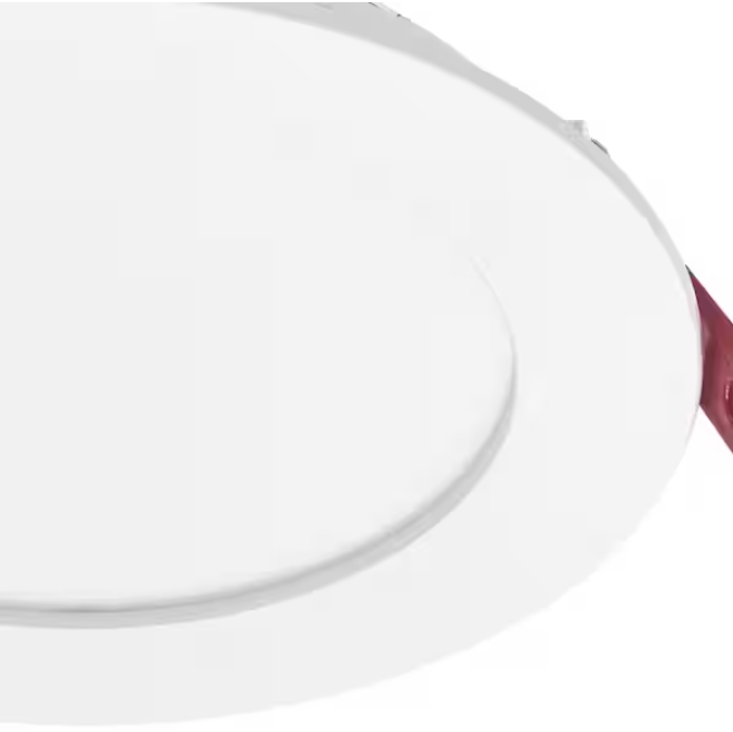 Commercial Electric Pro Value Series LED 6 in Round Adj Color Temp Canless Recessed Light for Kitchen Bath Living rooms, Wht 12-Pk