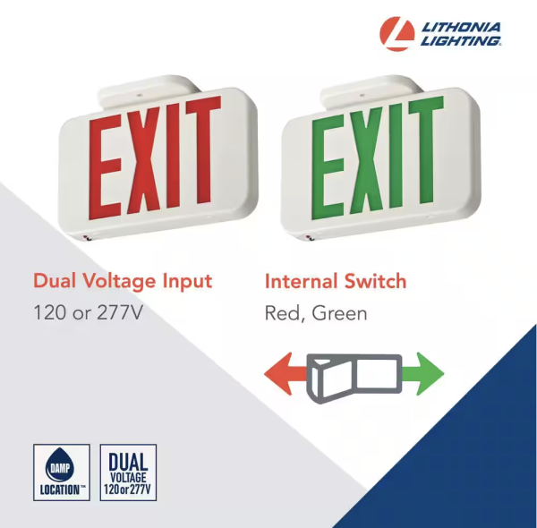 Lithonia Lighting Contractor Select Integrated LED White Exit Sign