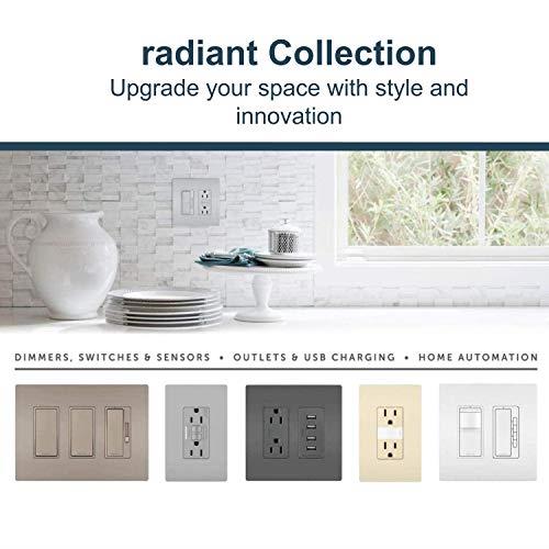 Legrand radiant 20 Amp 125-Volt Tamper Resistant GFCI Residential/Commercial Decorator Duplex Outlet, Gray