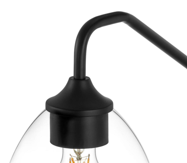 Oseman 6.125 in. 1-Light Matte Black Wall Sconce