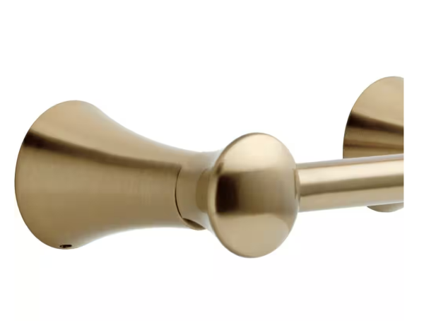 Delta Lahara Wall Mount Pivot Arm Toilet Paper Holder Bath Hardware Accessory in Champagne Bronze