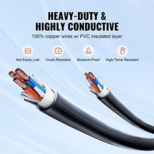VEVOR 15ft RV Extension Cord Power Cord 50Amp NEMA 14-50RNEMA 14-50P ETL Listed