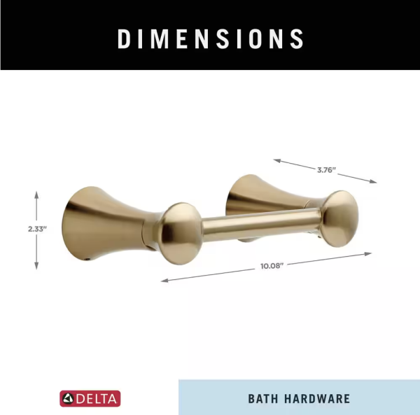Delta Lahara Wall Mount Pivot Arm Toilet Paper Holder Bath Hardware Accessory in Champagne Bronze