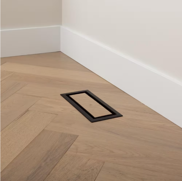 FITTES Framed Floor Vent (Lite) 4 in. x 12 in. Black