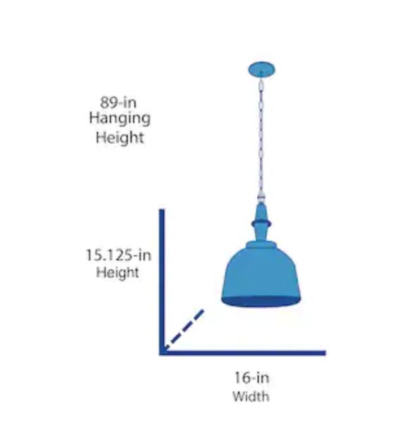 Progress Lighting Impress Collection White Industrial dome LED Hanging Pendant Light