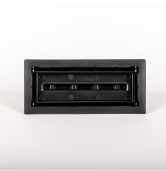 FITTES Framed Floor Vent (Lite) 4 in. x 12 in. Black