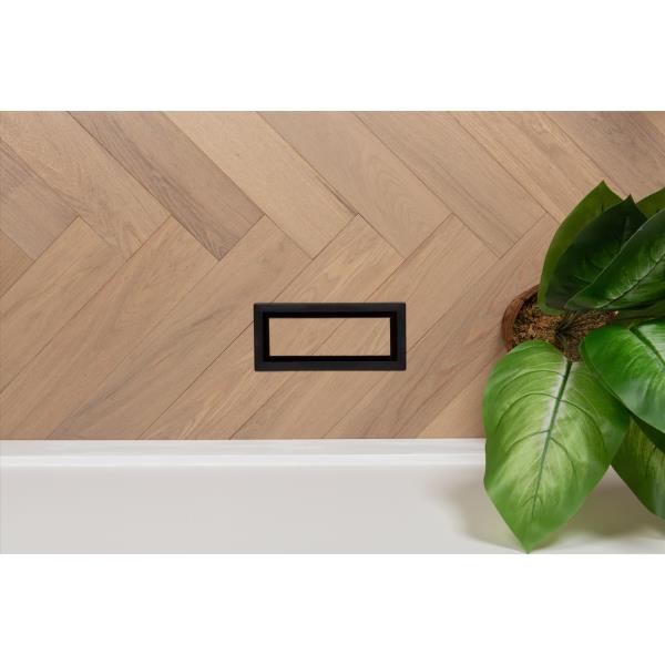 FITTES Framed Floor Vent (Lite) 4 in. x 12 in. Black