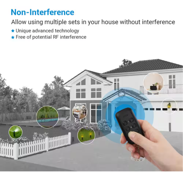 DEWENWILS Outdoor Wireless Remote Control Outlet 2 Independent Control Sockets Weatherproof Electrical Remote Control Switch 15A Heavy Duty with 2 R
