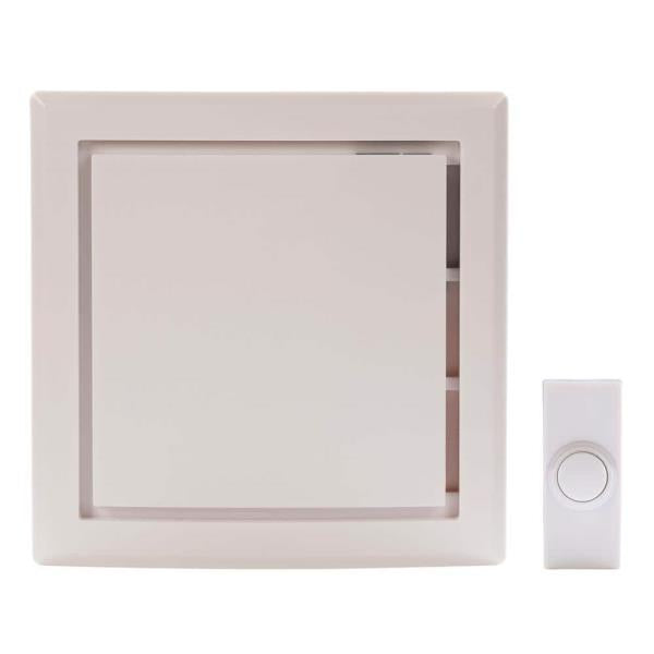Defiant Wireless Battery Operated Doorbell Kit with Wireless Push Button, White