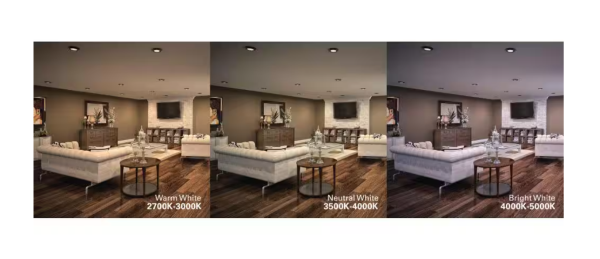 HALO 4 in. 2700K-5000K CCT Surface Integrated LED Downlight Recessed Light with White Round Trim