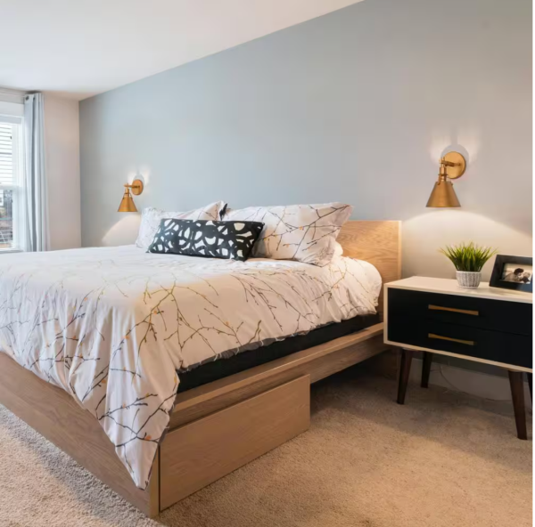 Vintage Brushed Gold Vanity Light, 1-Light Modern Bathroom Sconce with Bell Shade Traditional Wall Light for Living Room