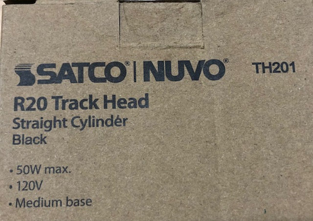 Satco Nuvo 1-Light Black Incandescent Track Lighting Head - Black