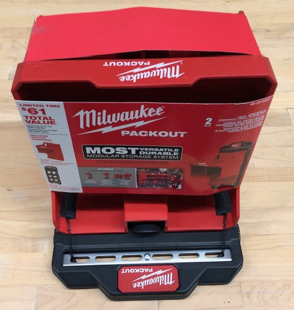 Milwaukee PACKOUT Wall Plate 20 in. H x 10.25 in. W Slatwall Accessories With Tool Holders in Black