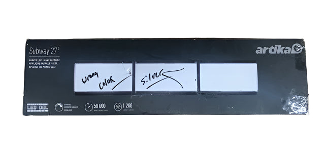 Artika Subway 35 in. 4-Light Stainless Steel Modern Integrated LED Vanity Light Bar for Bathroom