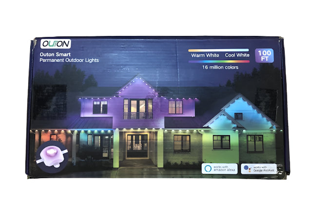BICIK RGBIC Permanent 72 Light 100 ft. Outdoor Plug-In Integrated LED Novelty String-Light with IP65 Waterproof Housing