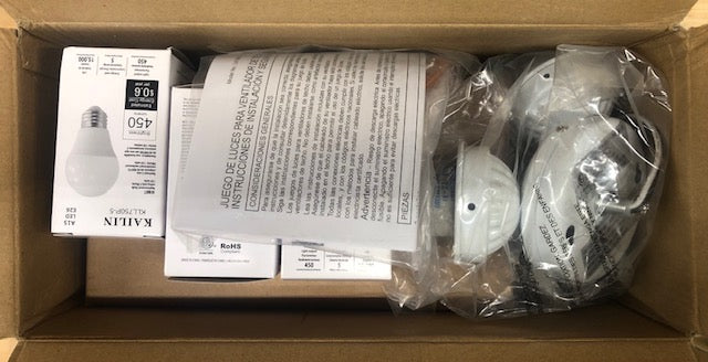 Elite 3-Light White Ceiling Fan Shades LED Light Kit