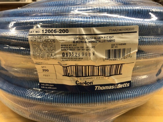 Carlon 1/2 in. 200 ft. Electrical Nonmetallic Tubing Conduit Coil, Blue