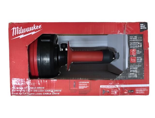 Milwaukee Trap Snake Auger Drain Cleaning Kit