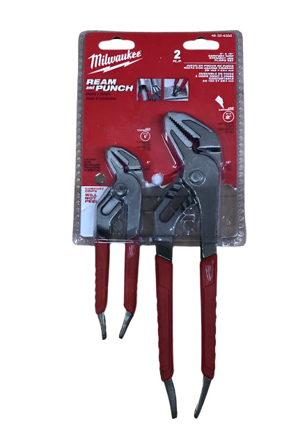 Milwaukee 6 in. and 10 in. Straight-Jaw Pliers Set (2-Piece)