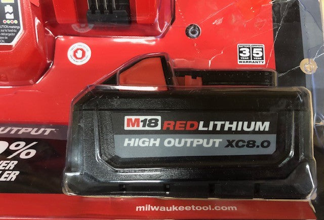 Milwaukee M18 18-Volt Lithium-Ion HIGH OUTPUT Starter Kit with XC 8.0Ah Battery and Rapid Charger