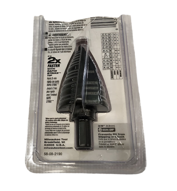 Milwaukee 7/8 in. - 1-3/8 in. #12 Black Oxide Step Drill Bit (5-Steps)