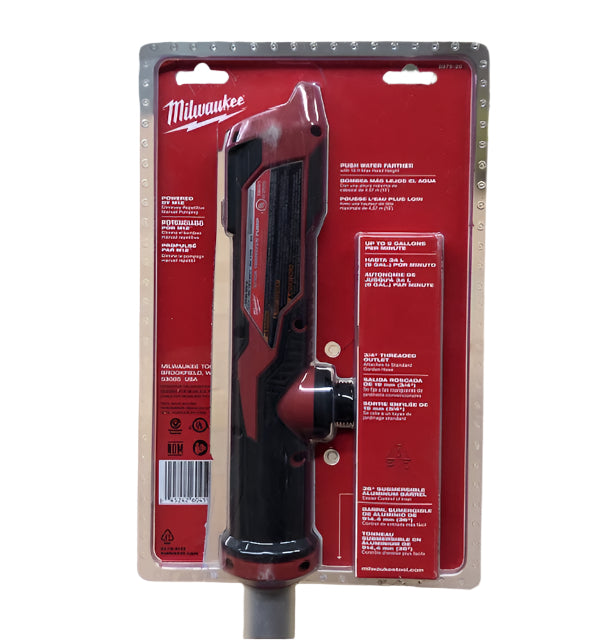 Milwaukee M12 12-Volt Lithium-Ion Cordless 9 GPM 0 hp. Submersible Stick Water Transfer Pump (Tool Only)