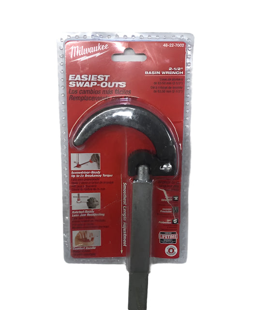 Milwaukee 2.5 in. Basin Wrench