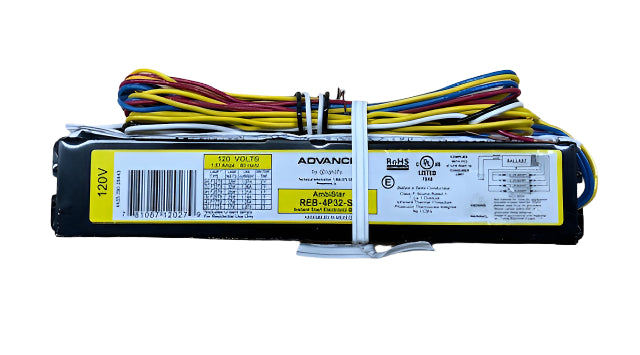 Philips Advance 32-Watt (F32T8) 3 to 4 Lamp 4 ft. T8 120V Instant Start Electronic Fluorescent Replacement Ballast (REB4P32SC)