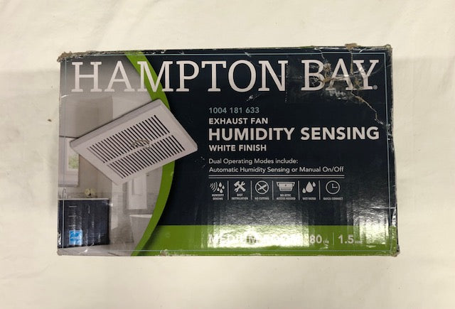 Hampton Bay 80 CFM Ceiling Mount Room Side Installation Humidity Sensing Bathroom Exhaust Fan, ENERGY STAR