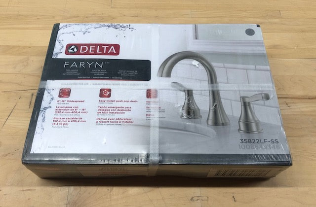 Delta Faryn 8 in. Widespread Double-Handle Bathroom Faucet in Brushed Nickel