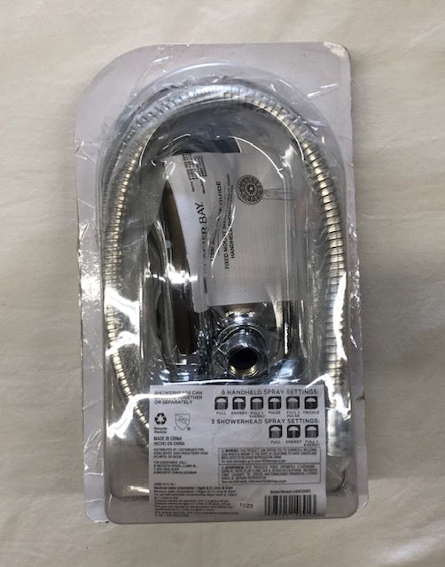 Glacier Bay 6-Spray 5 in. Dual Wall Mount Fixed and Handheld Shower Head 1.8 GPM in Chrome