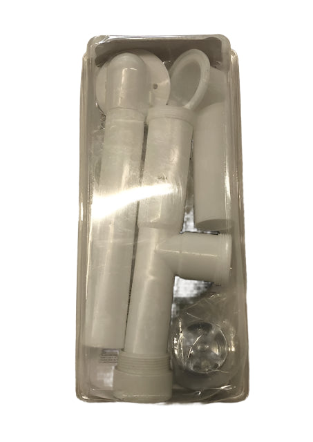 Everbilt Twist and Close 1-1/2 in. White Poly Pipe Bath Waste and Overflow Drain in Chrome