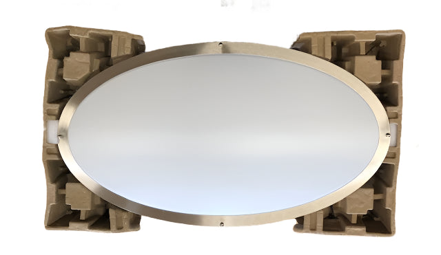 Commercial Electric Commercial Electric 32 in. Modern Brushed Nickel Dimmable Integrated LED Flush Mount Ceiling Light