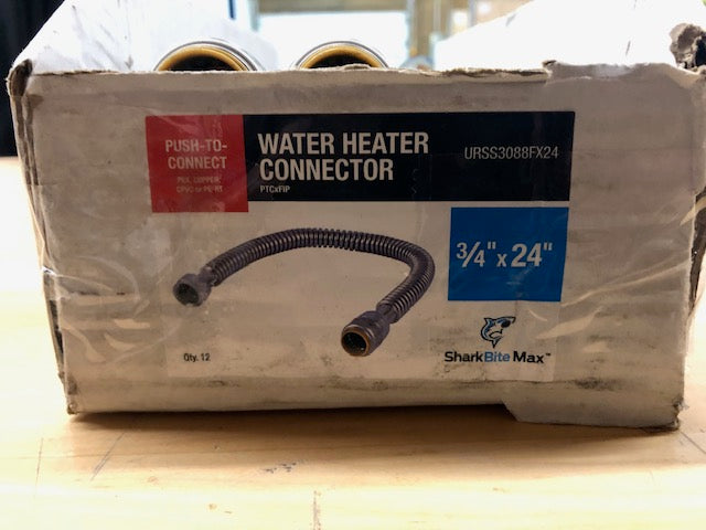 10-Pack SharkBite Max 3/4 in. Push-to-Connect x 3/4 in. FIP x 24 in. Corrugated Stainless Steel Water Heater Connector